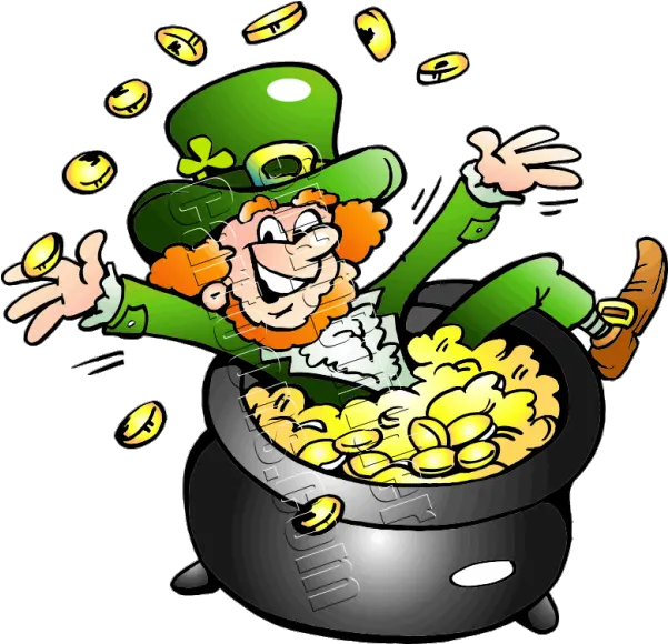 Leprechaun Burying Pot Of Gold Leprechaun Pot Of Gold Transparent Background Png Pot Of Gold Png