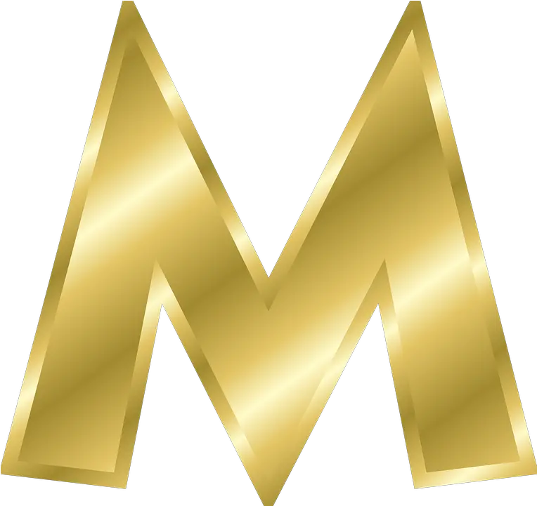 Letter M Capital M In Gold Letters Png M M Logo