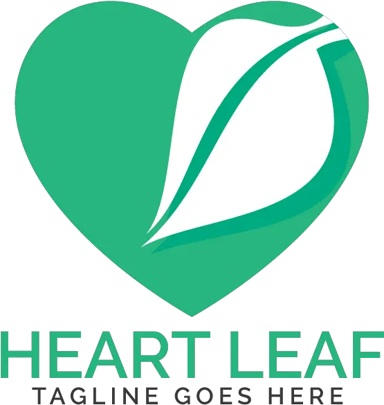 Heart Leaf Logo Design Heart Png Leaf Logo