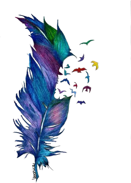 Watercolor Painting Tumblr Tattoo Feather Watercolor Png Feather Transparent Background