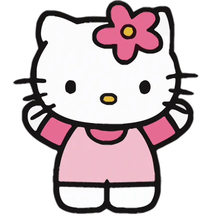 Face Hello Kitty Pink Png