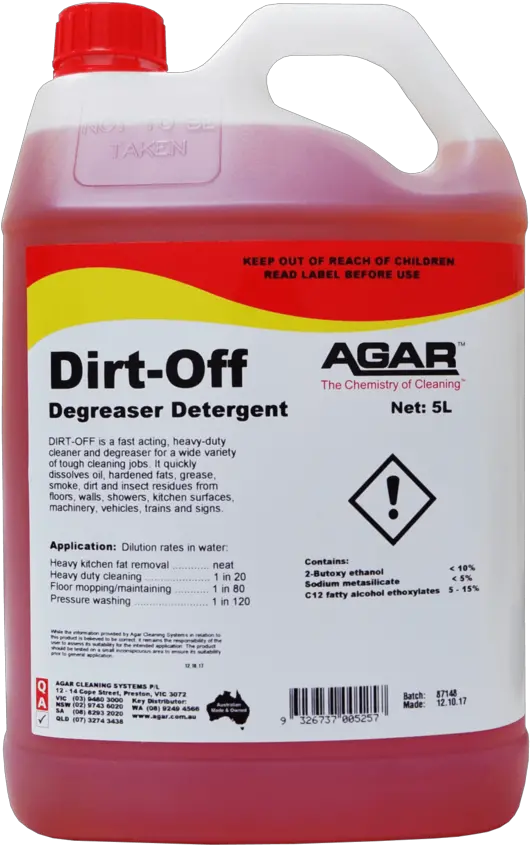 Agar Dirt Off Heavy Duty Detergent U0026 Degreaser U2014 National Cleaning Supplies Agar Mop N Dry Png Dirt Transparent