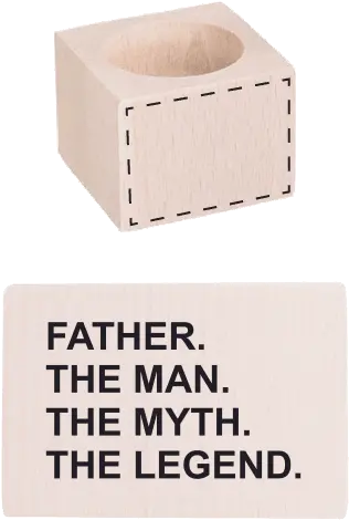 Wooden Candle Holder 1 Piece With Printing Father The Man Richard Language College Png Piece Of Wood Png