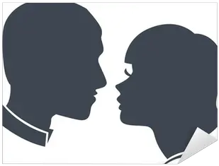 Man And Woman Face Silhouette Sticker U2022 Pixers We Live To Change Silhouette Png Face Silhouette Png