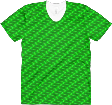 Download Hd Neon Wavy Lines Green Womenu0027s Crew Neck T Shirt Shirt Png Wavy Lines Png