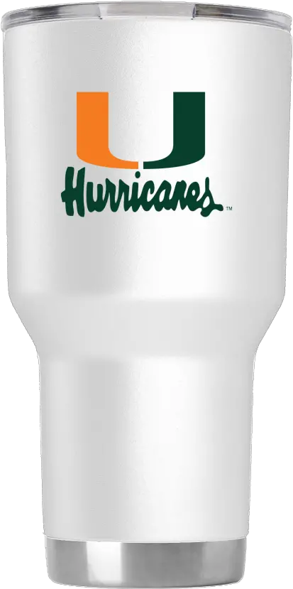 Miami Hurricanes Vault U 30 Oz Tumbler White Tumbler Png Miami Hurricanes Logo Png