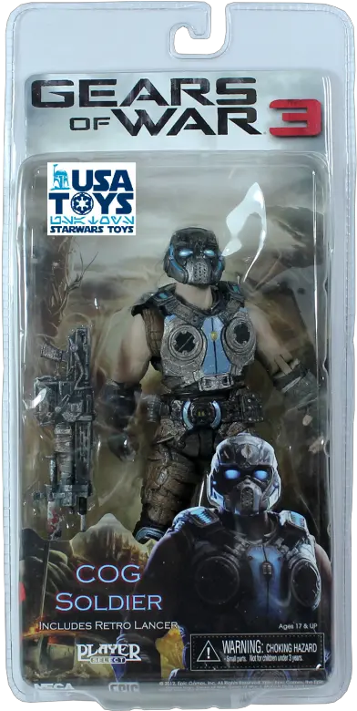 Neca Gears Of War 3 Action Figure Cog Soldier Gears Of War 3 Png Gears Of War Png