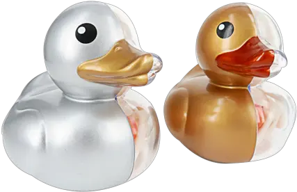 Bathing Ducky Gold And Silver Bathing Ducky Silver Jason Freeny Png Rubber Duck Transparent