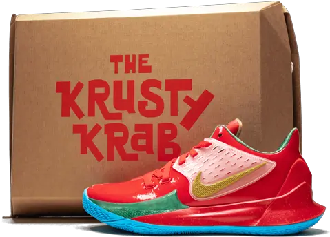 Nike Kyrie Low 2 Spongebob Mr Krabs Special Box Round Toe Png Mr Krabs Transparent