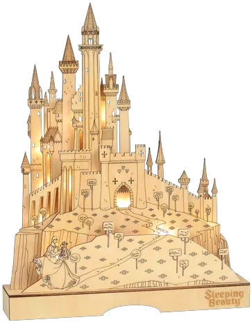Disney By Department 56 Sleeping Beauty Illuminated Castle King Illuminated Palace Png Sand Castle Icon