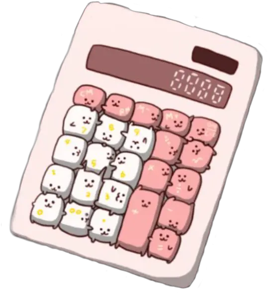 Download Sticker Cute Cuteface Tierno Calculator Calculadora Cute Math Png Calculator Icon Transparent Background