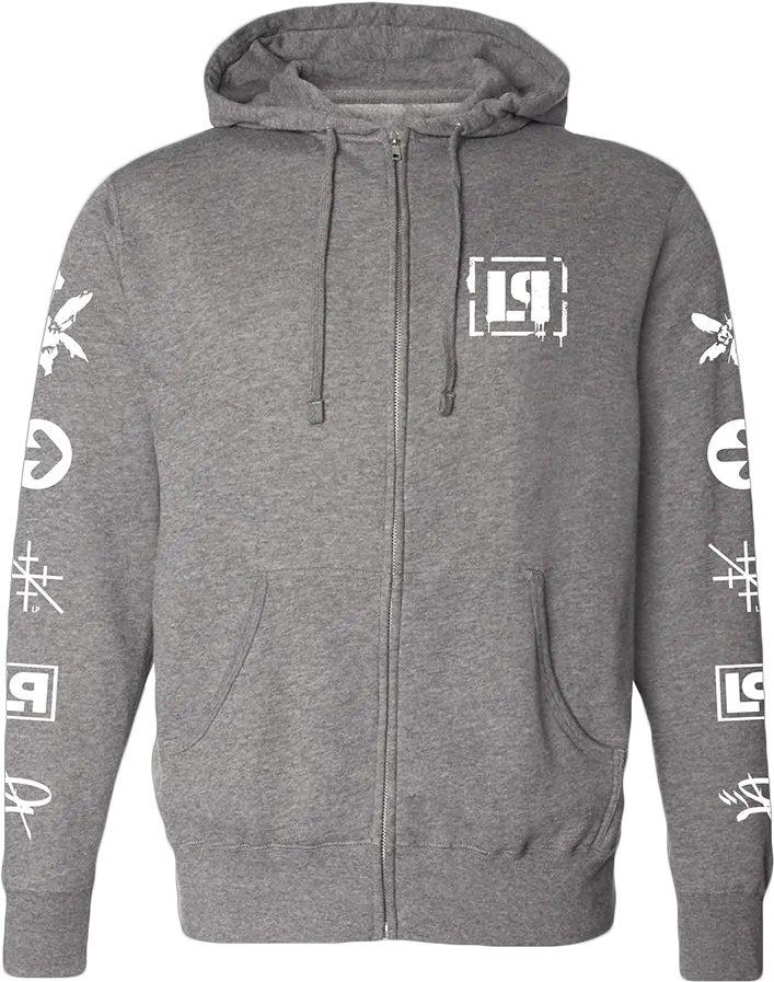 Lp Icons Zip Hoodie Home Page Linkin Park Store Linkin Park Zip Hoodie Png Tv Honeycomb Icon