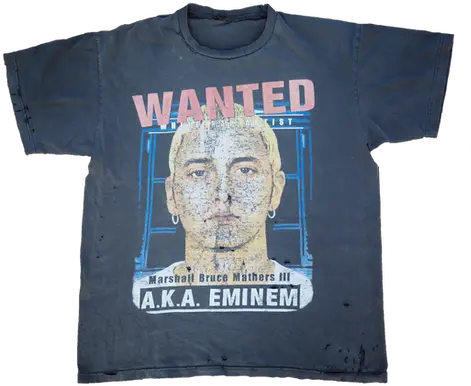 Late 90s Eminem Rap T Eminem Wanted Png Eminem Png