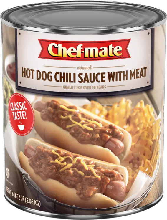 Chef Mate Hot Dog Chili Sauce With Meat 6 Lb 12 Oz Pack Of Chef Mate Chili W Beans Png Hotdog Transparent