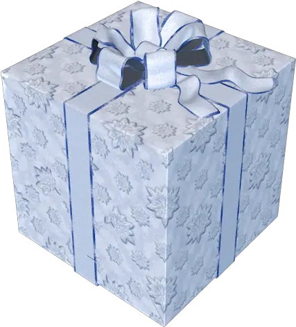 Blue Present Box With Bow Png Clipart Box Present Transparent Background