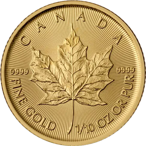 10 Oz Gold Maple Leaf Png 1 10 Oz Gold Maple Leaf Canadian Maple Leaf Png