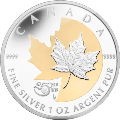 Canada 2013 5 25th Anniversary Of The Silver Maple Leaf Solid Png Canadian Maple Leaf Png