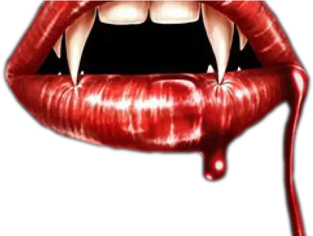 Download Hd Drawn Vampire Mouth Vampire Fangs Dripping Vampire Teeth With Blood Png Dripping Blood Png