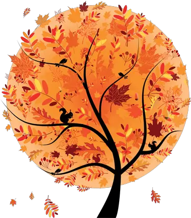 Download Autumn Tree Design Wall Sticker 604 Abstract Autumn Cartoon Png Falling Leaves Png