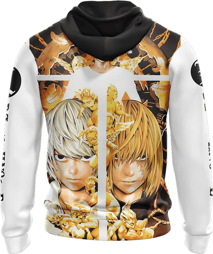 Death Note Mello Near Light Yagami Unisex Zip Up Hoodie Near Mello Death Note Png Light Yagami Transparent