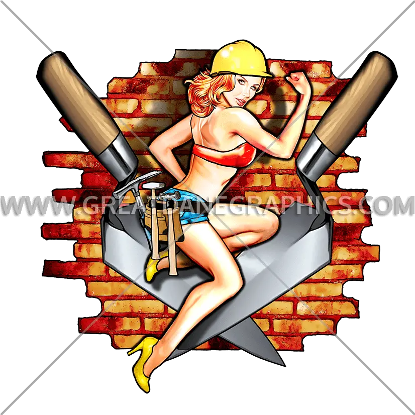 Pinup Girl Bricklayer Pin Up Girl Art Construction Png Pin Up Girl Png