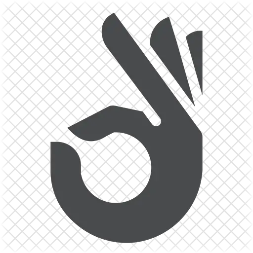 Ok Hand Icon Of Glyph Style Hand Gesture Ok Hand Logo Png Ok Hand Png