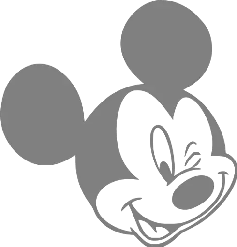 Gray Mickey Mouse 39 Icon Free Gray Mickey Mouse Icons Famous Cartoon Face Drawing Png Mickey Logo