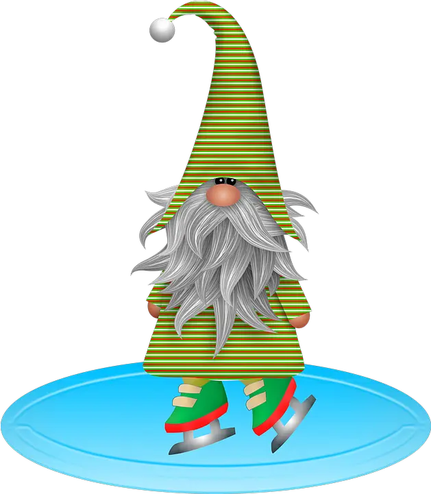 Gnome Ice Skating Christmas Free Image On Pixabay Free Clip Art Gnomes Christmas Png Imp Png