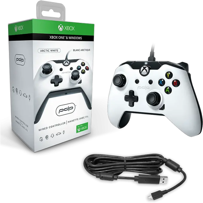 Pdp Wired Controller For Xbox One White Control Xbox One Pdp Png Xbox 360 Controller Png