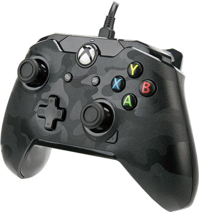 Xbox One Black Camo Wired Controller Control Xbox One Pdp Png Xbox 360 Controller Png