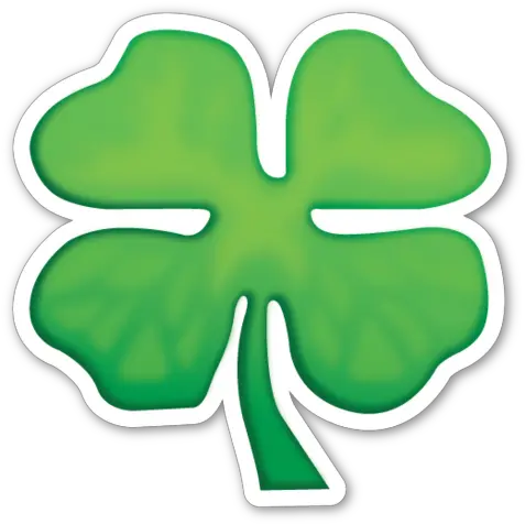 Four Leaf Clover Plant Emoji Transparent Sticker Png Leaf Emoji Png