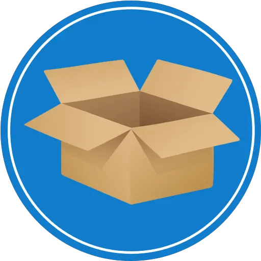 Blubox It Vs Cardboard Blue Box Cardboard Box Png Carton Box Icon