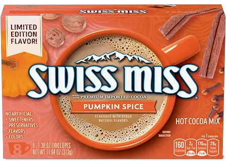 Pumpkin Spice Hot Cocoa Mix Swiss Miss Swiss Miss Pumpkin Spice Png Pumpkin Spice Png