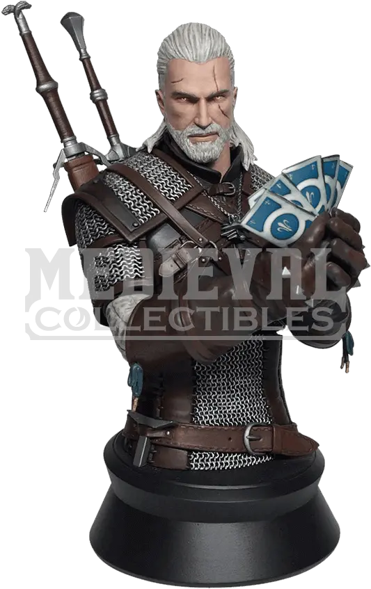 The Witcher 3 Wild Hunt Geralt Playing Gwent Bust Geralt Witcher Wild Hunt Geralt Png Witcher 3 Png