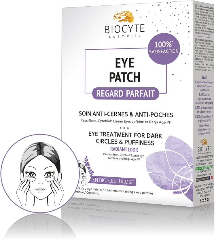 Biocyte Eye Patch Antipuffiness And Dark Circle Care Biocyte Cosmetic Eye Patch Box Of 6 Patches Png Eyepatch Transparent