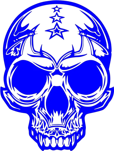Blue Skull 61 Icon Free Blue Skull Icons Skull Png Skull And Bones Icon