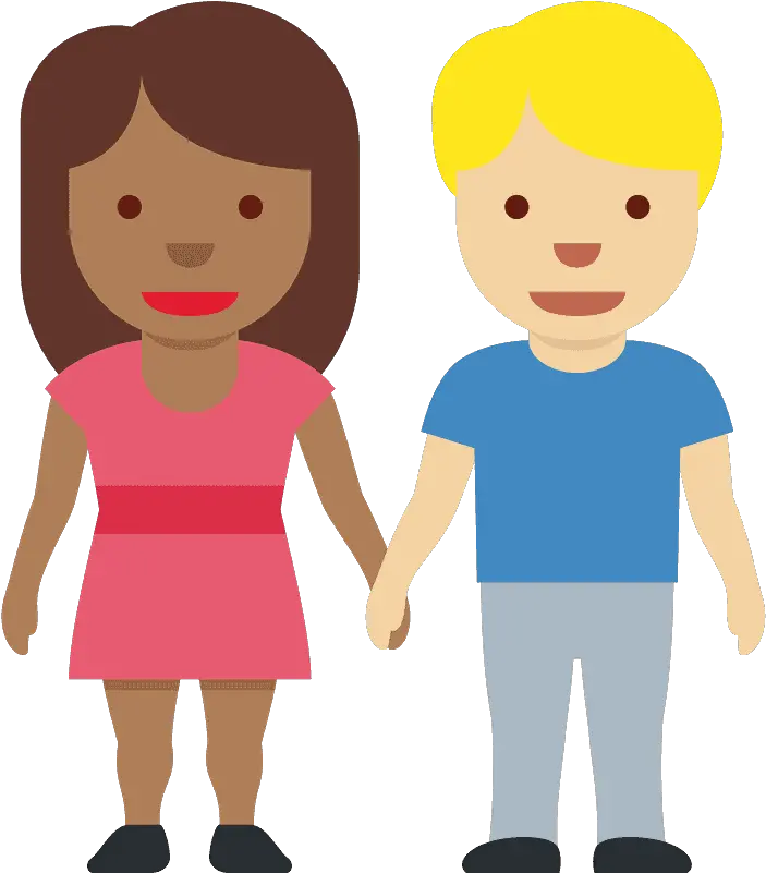 Woman And Man Holding Hands Emoji Clipart Free Download Dark Skin And Light Skin Vetor Png Holding Hands Png