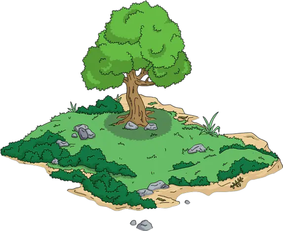 Mulberry Island Simpsons Tapped Out Tree 574x470 Png Tsto Friendship Level Prizes Island Png