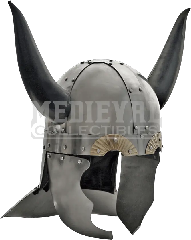 Download Hd Viking Helmet With Leather Horns Medieval Medieval Vikings Helmet Png Viking Helmet Logo