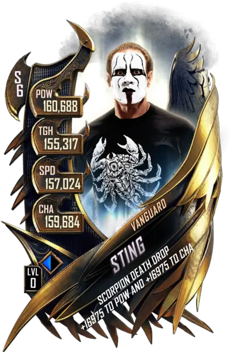 Sting Wwe Supercard Season 1 Debut Wwe Supercard Roster Wwe Supercard Chyna Png Wwe 2k17 Logo Token