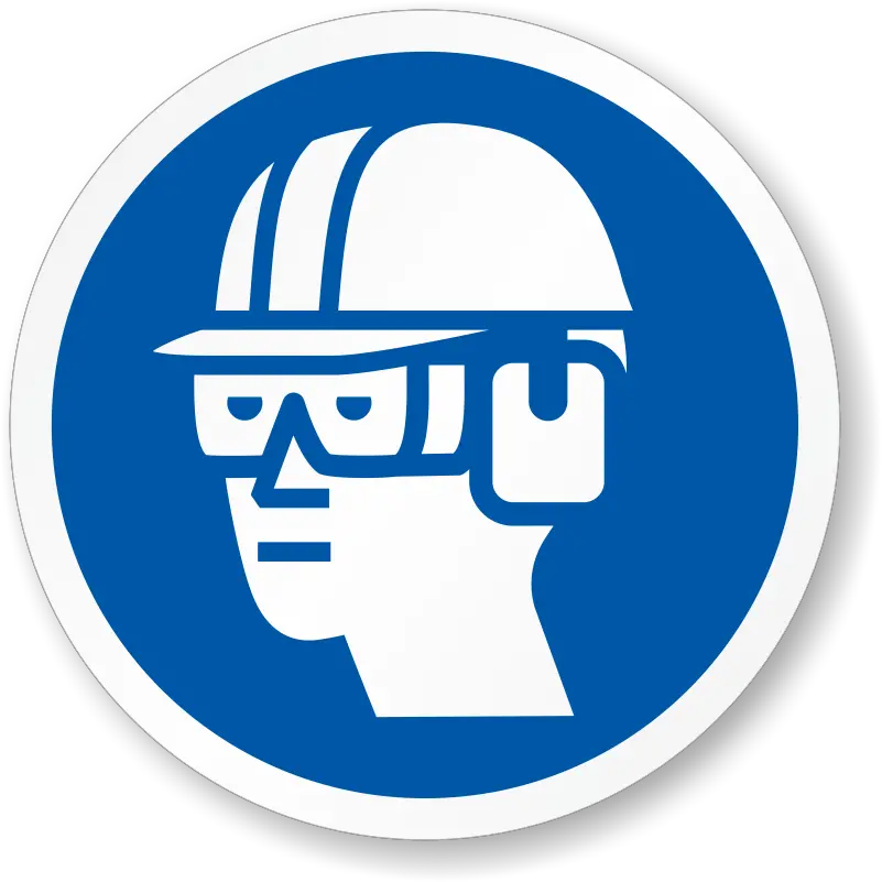 Ear Icon Png Hard Hat Goggles Ear Muffs Iso Mandatory Wear Eye Protection Signs Ear Icon Png