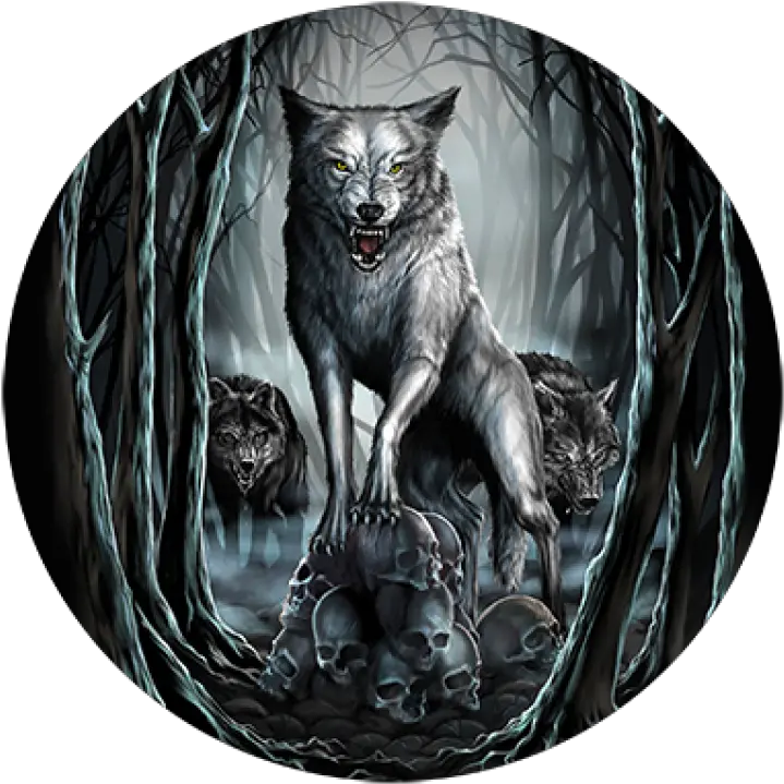 Download Wolf Skull Dark Fantasy Wolf Art Png Wolf Skull Png