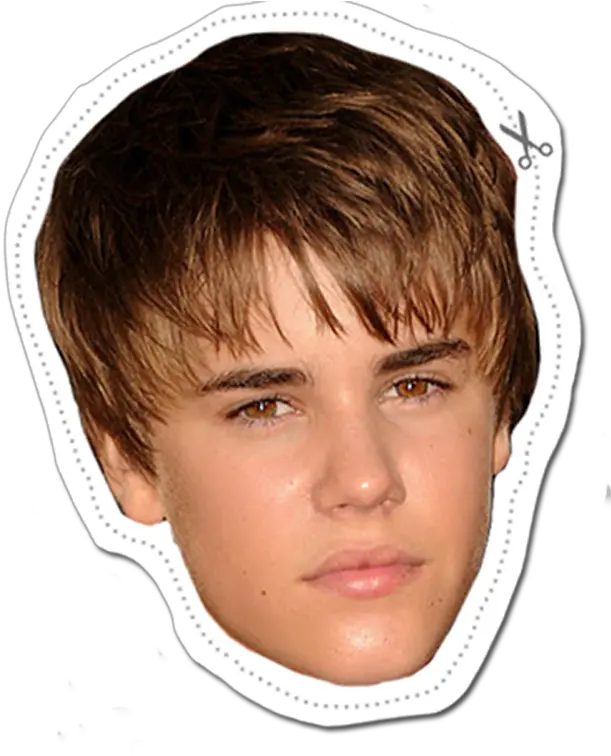 Re Printing This Justin Bieber Mask Justin Bieber Printable Mask Png Justin Bieber Face Png