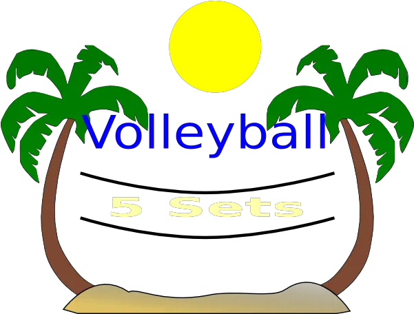 Volleyball Clip Art Palm Tree Vector Art Png Volleyball Clipart Png