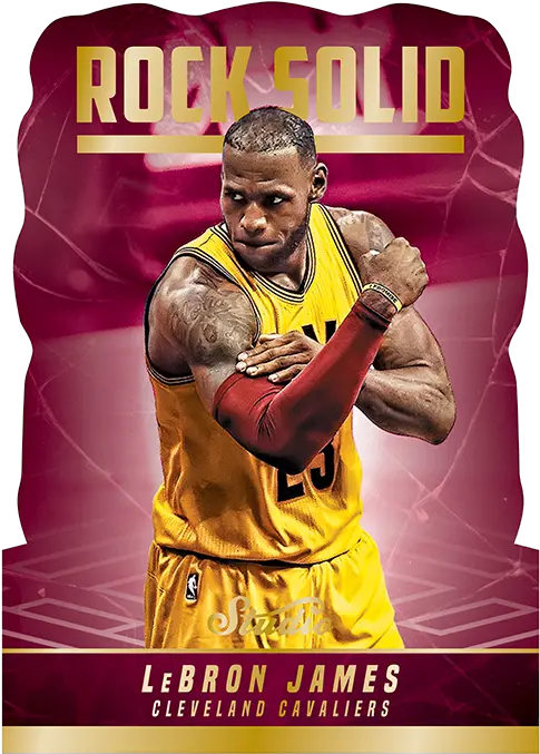 Rock Solid Lebron James U2013 Nba Dunk From Panini Card For Basketball Png Lebron James Cavs Png