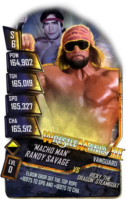 Macho Man Randy Savage Wwe Supercard Season 1 Debut Randy Savage Wwe Super Png Randy Savage Png