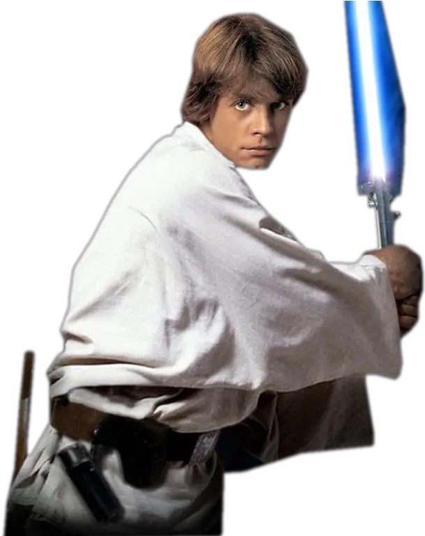 Luke Skywalker Star Wars Anakin Obi Wan Kenobi Luke Skywalker With Blue Lightsaber Png Obi Wan Kenobi Png