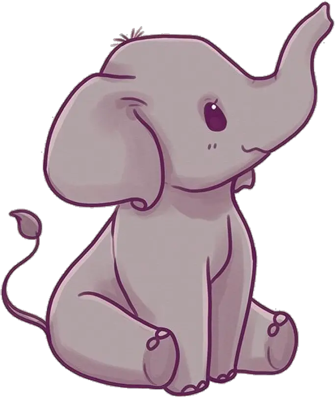 Elephant Sticker Cute Kawaii Elephant Clipart Full Size Cartoon Cute Kawaii Elephant Png Elephant Clipart Transparent Background