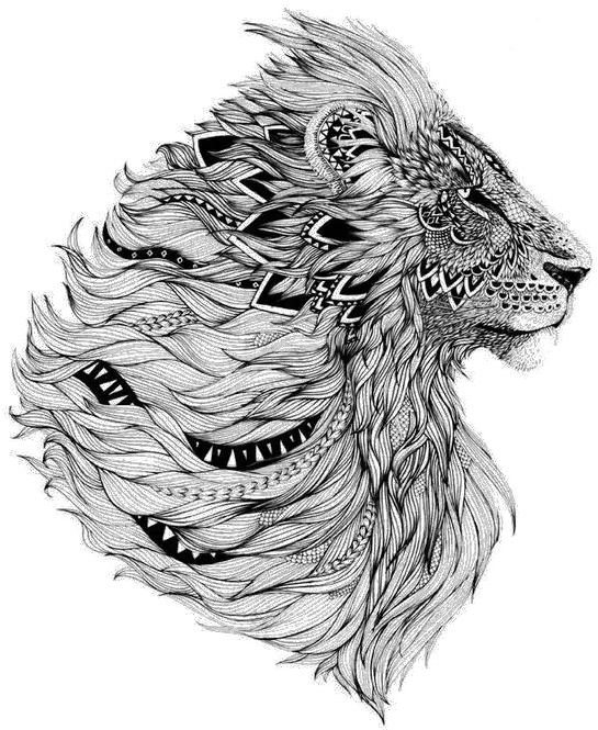 Download Tattoo Lion Flash Sleeve Free Png Hq Image Abstract Lion Art Black And White Lion Roar Png