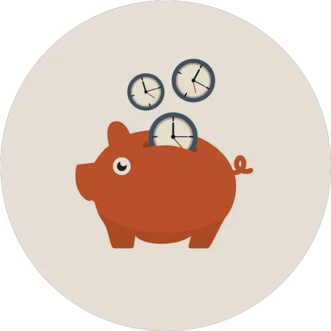 Ahorrar Tiempo En Tu Web Orange Piggy Bank Png Full Size Time Savings Png Piggy Bank Png